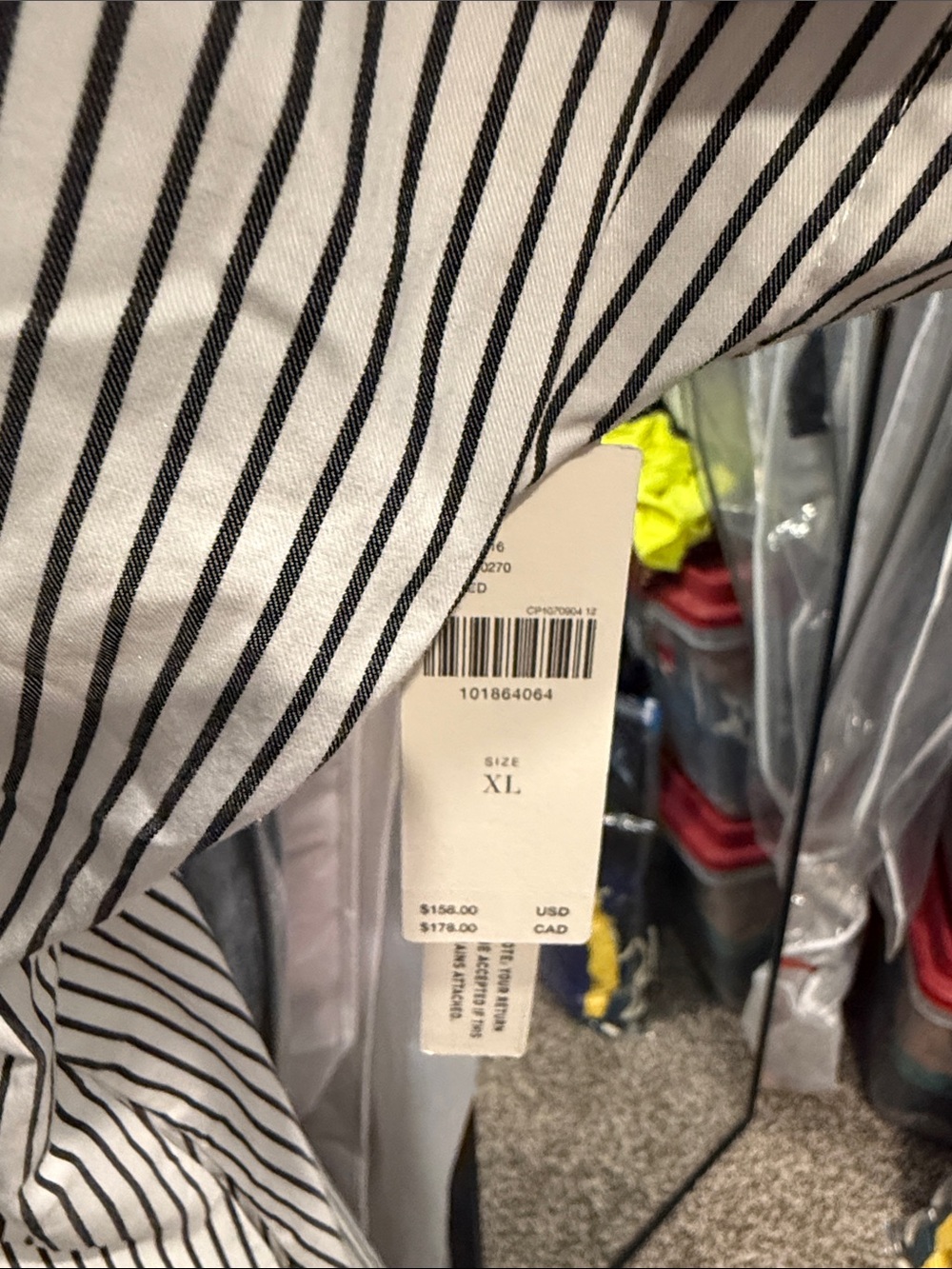 Anthropologie Blue and White Striped Maxi Shirt Dress - Picture 7 of 7